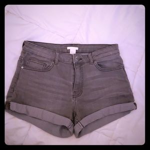 H&M Gray Short Denim Shorts